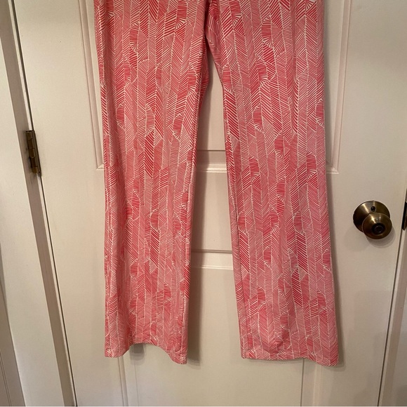 J McLAUGHLIN PANTS STRAIGHT LEG PINK WHITE PRINT FLAT WAIST SIZE S - Picture 3 of 11